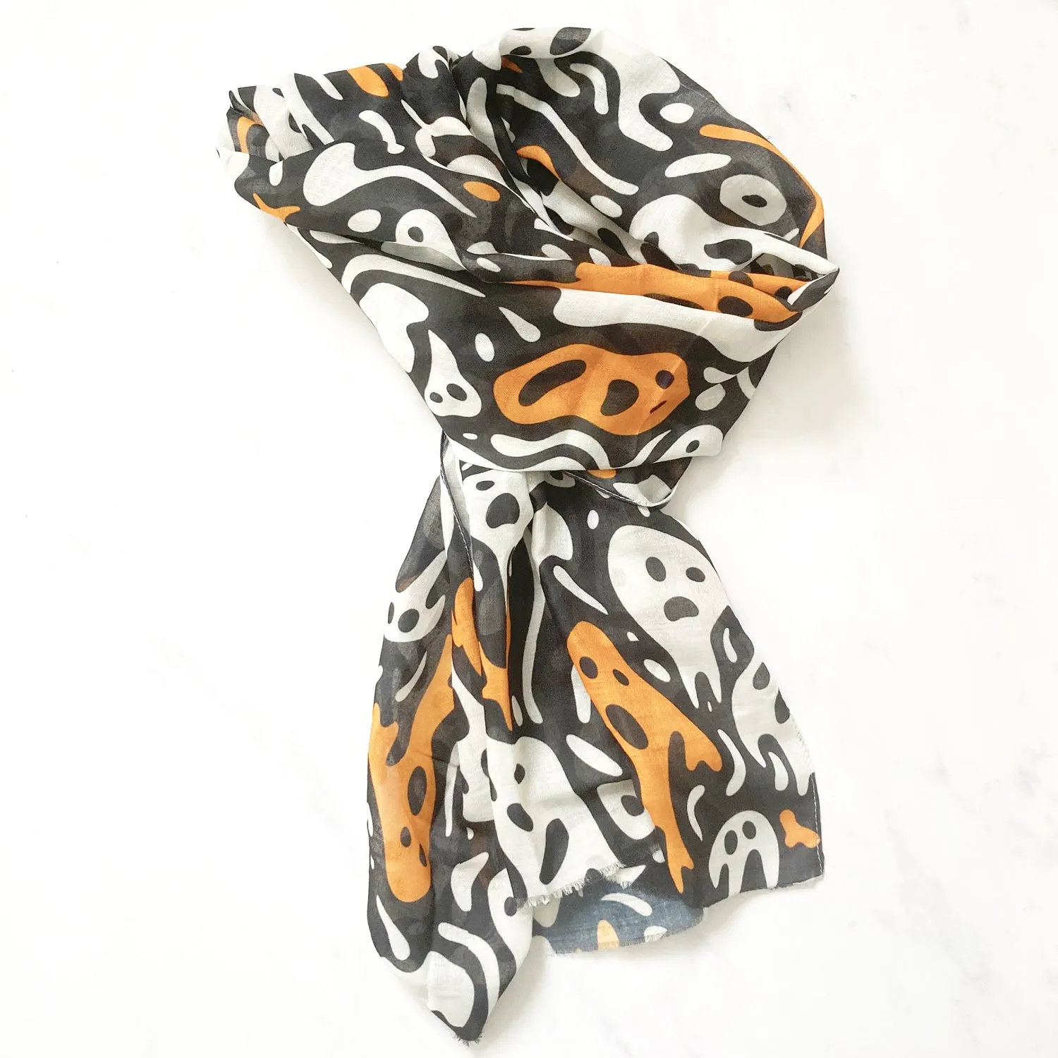 Ghost Halloween Print Scarf