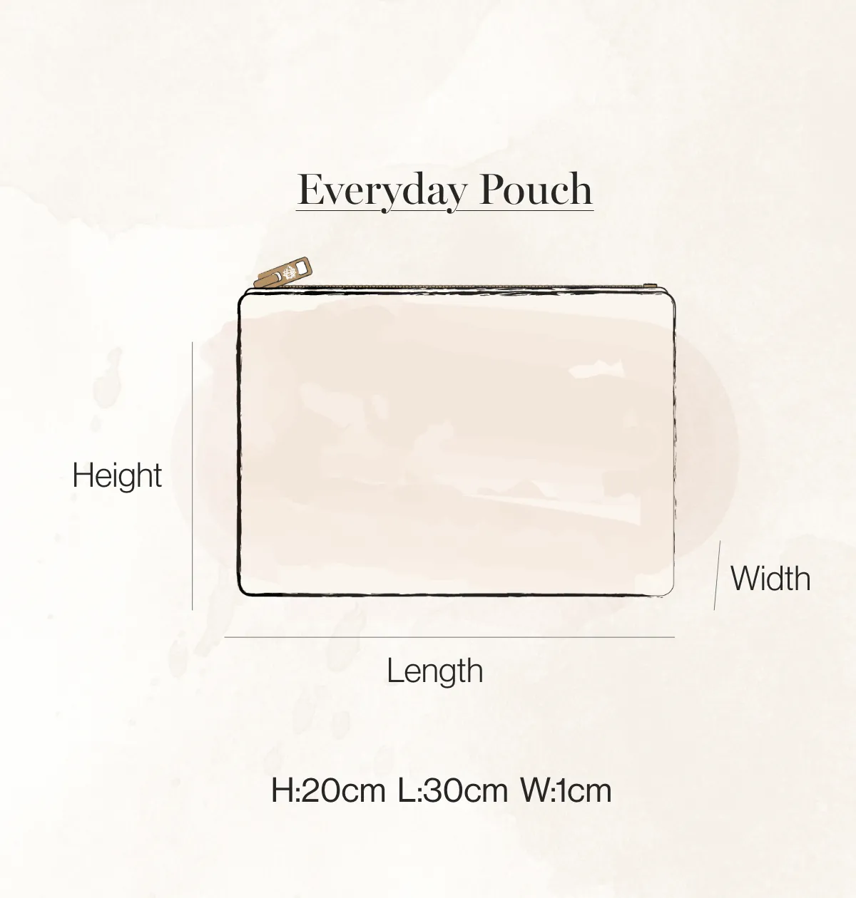 Gold Palm Everyday Pouch