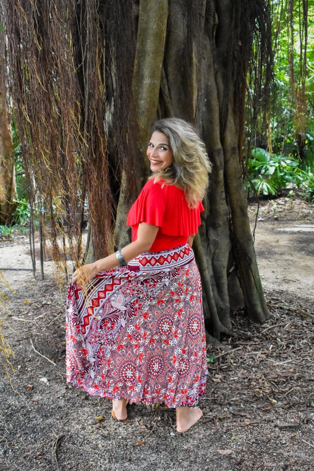 Gypsy Skirt - Skylight Red