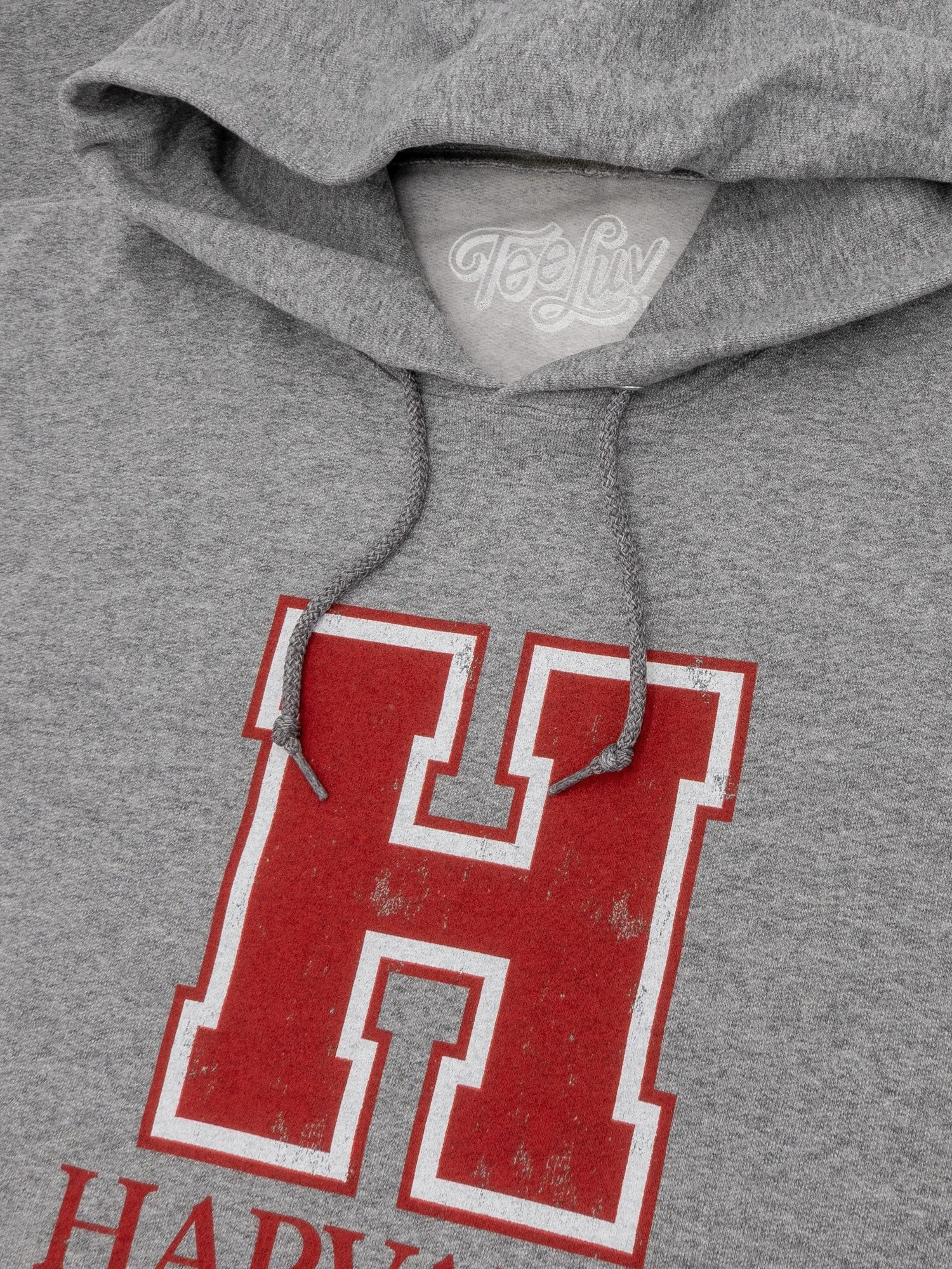 Harvard University H Logo Hooded Sweatshirt - Oxford Gray