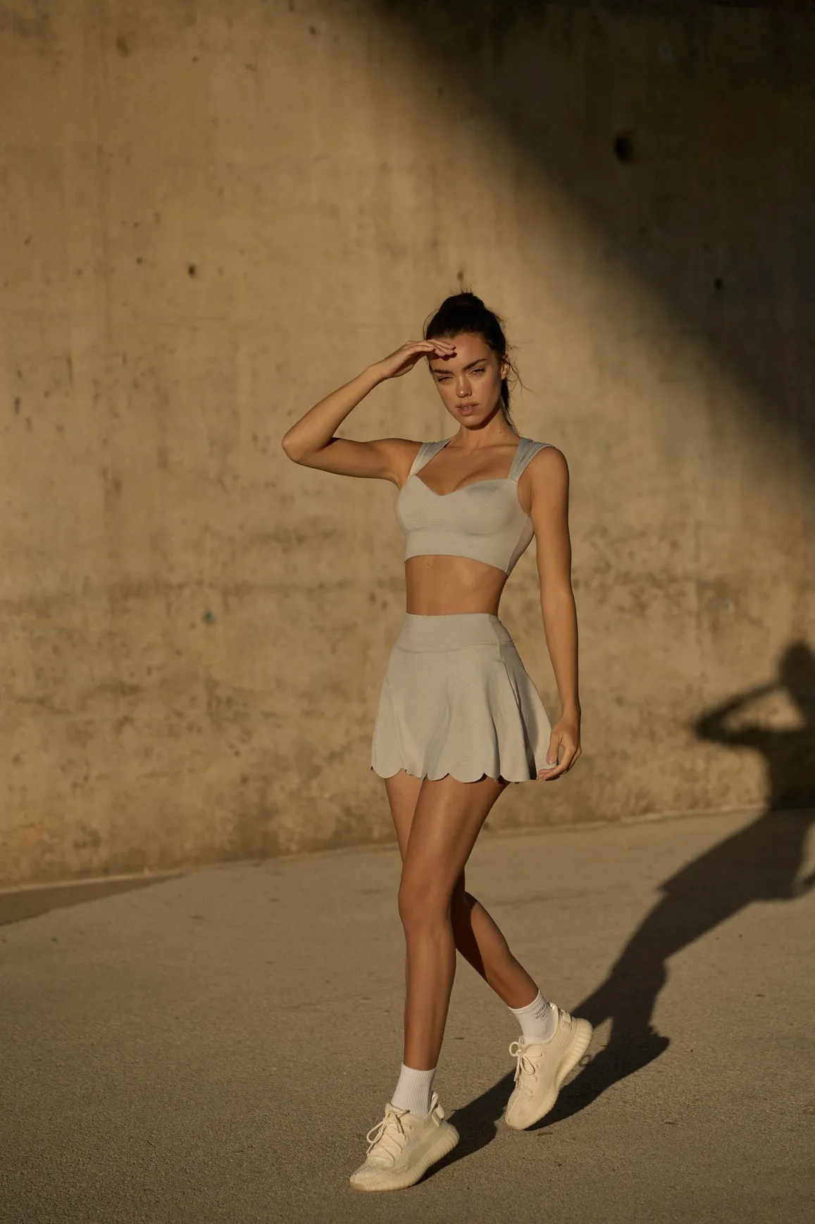 High-Waist A-line Tennis Skirt