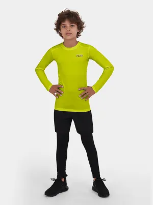 Hyperfusion Compression Base Layer Long Sleeve Crew Neck For Boys