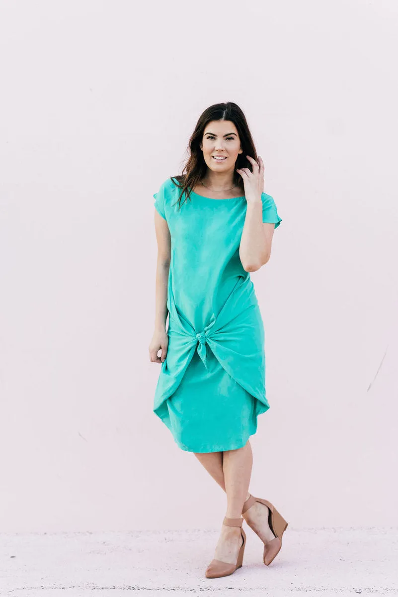 Iris Rayon Tie Dress Mint