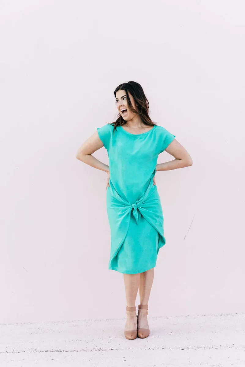 Iris Rayon Tie Dress Mint