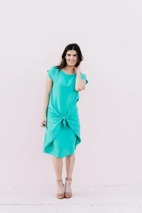 Iris Rayon Tie Dress Mint