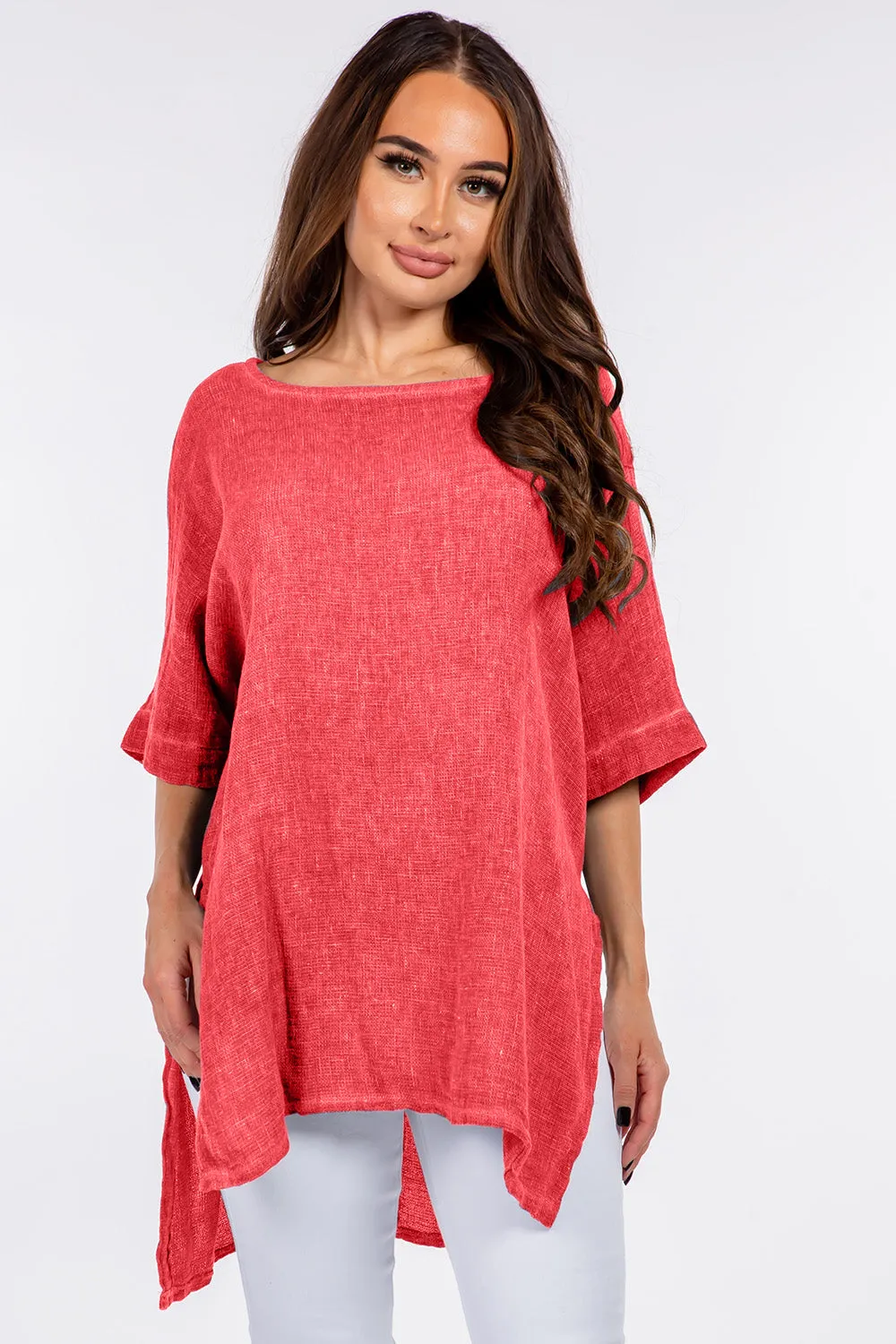 Italian Linen Side Open Tunic