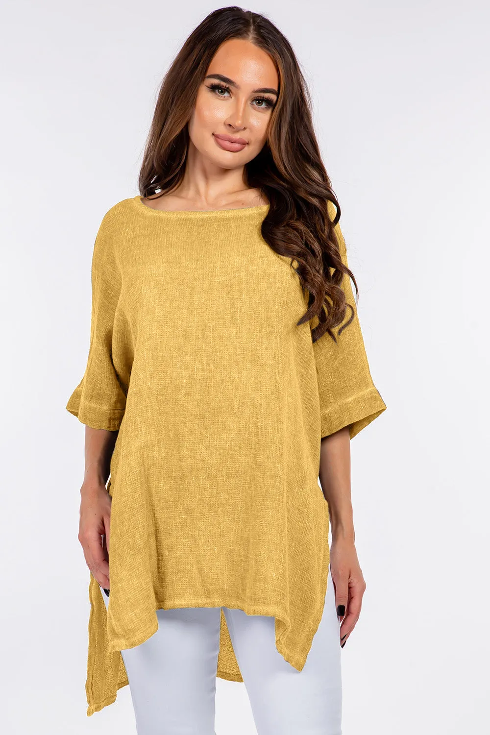 Italian Linen Side Open Tunic