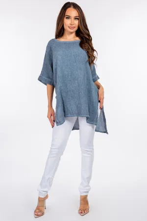 Italian Linen Side Open Tunic