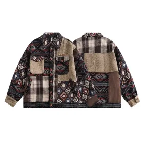 Japanese Retro Ethnic Style Shirt Coat Couple Spring Jacket