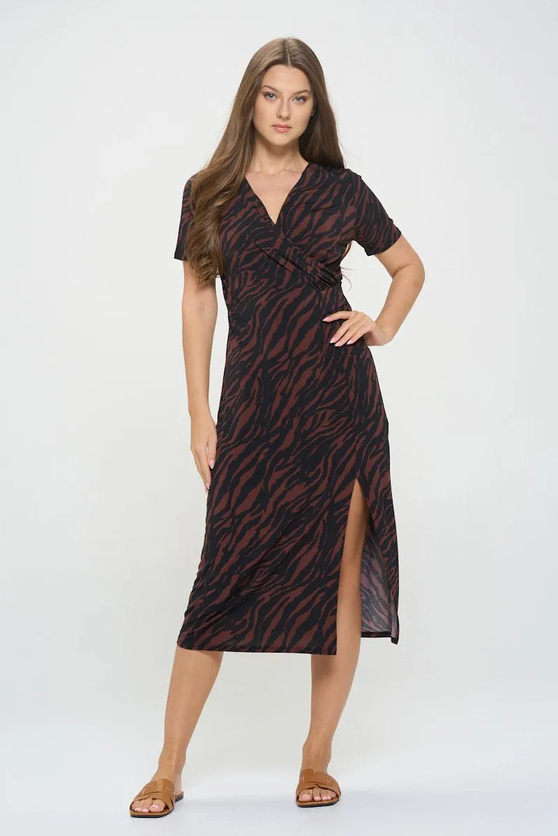 Jocelyn Side Ruched Midi Dress