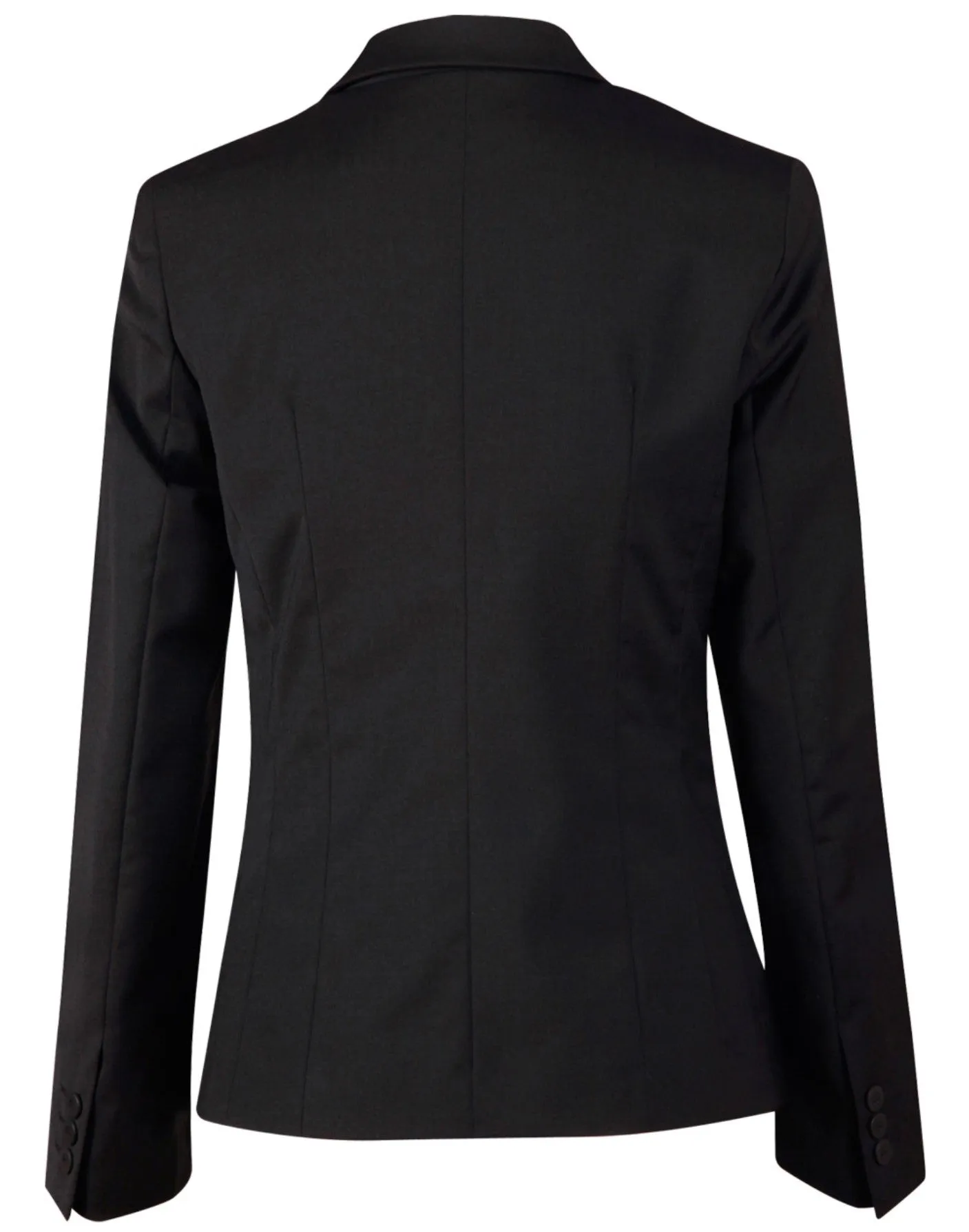 Ladies’ Wool Blend Stretch One Button Cropped Jacket