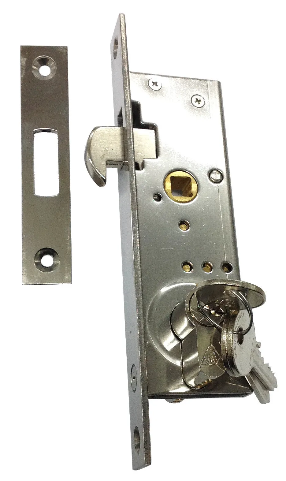 LARGE SLIDING DOOR MORTISE LOCK S/S