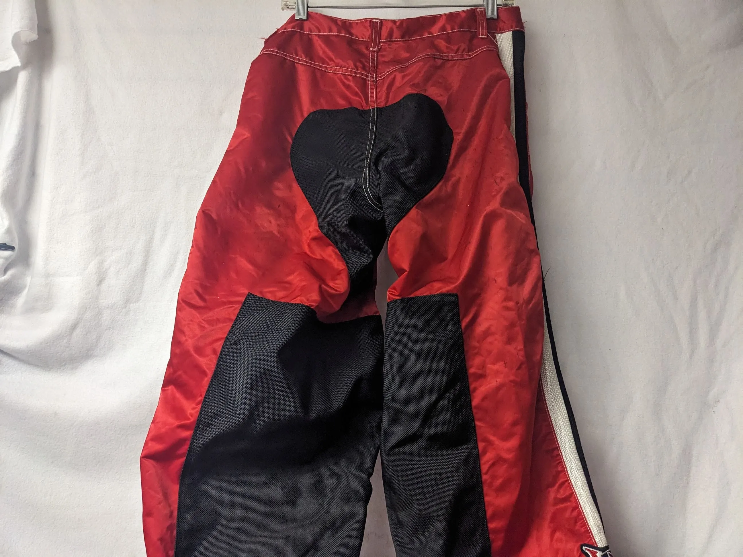 LBZ Youth MX Motocross Racing Pants No Hip Pads Color Red Condition Used