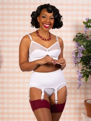 Liz White Suspender Belt