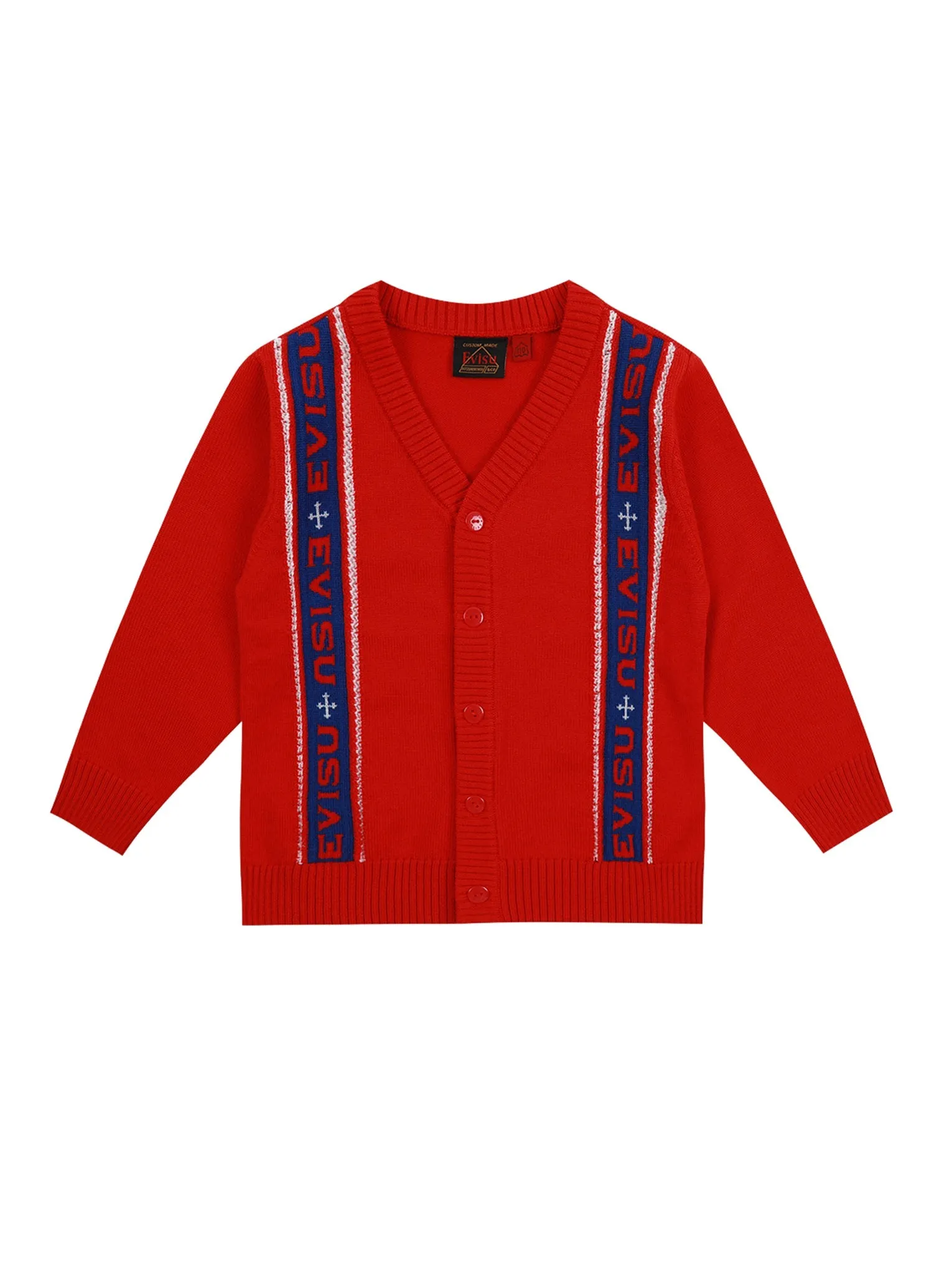 Logo-pattern Stripe Knitted Cardigan