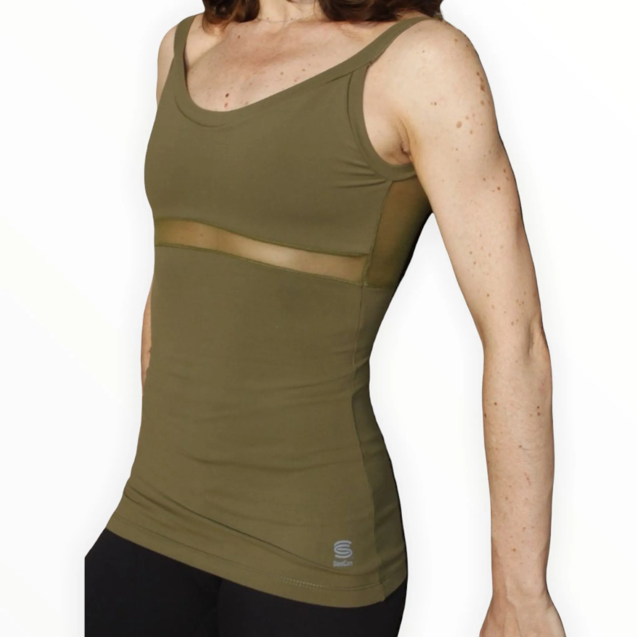 Long Yoga Top w/Mesh