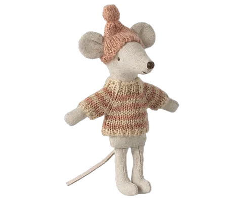 Maileg Sister Mouse Sweater and Hat FW24 NEW ARRIVAL