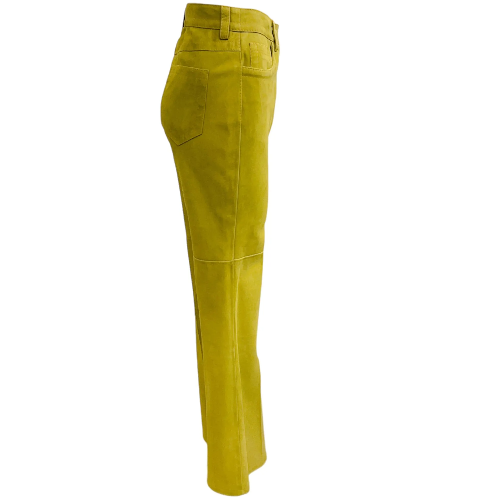 Marni Lime Green Suede Pants