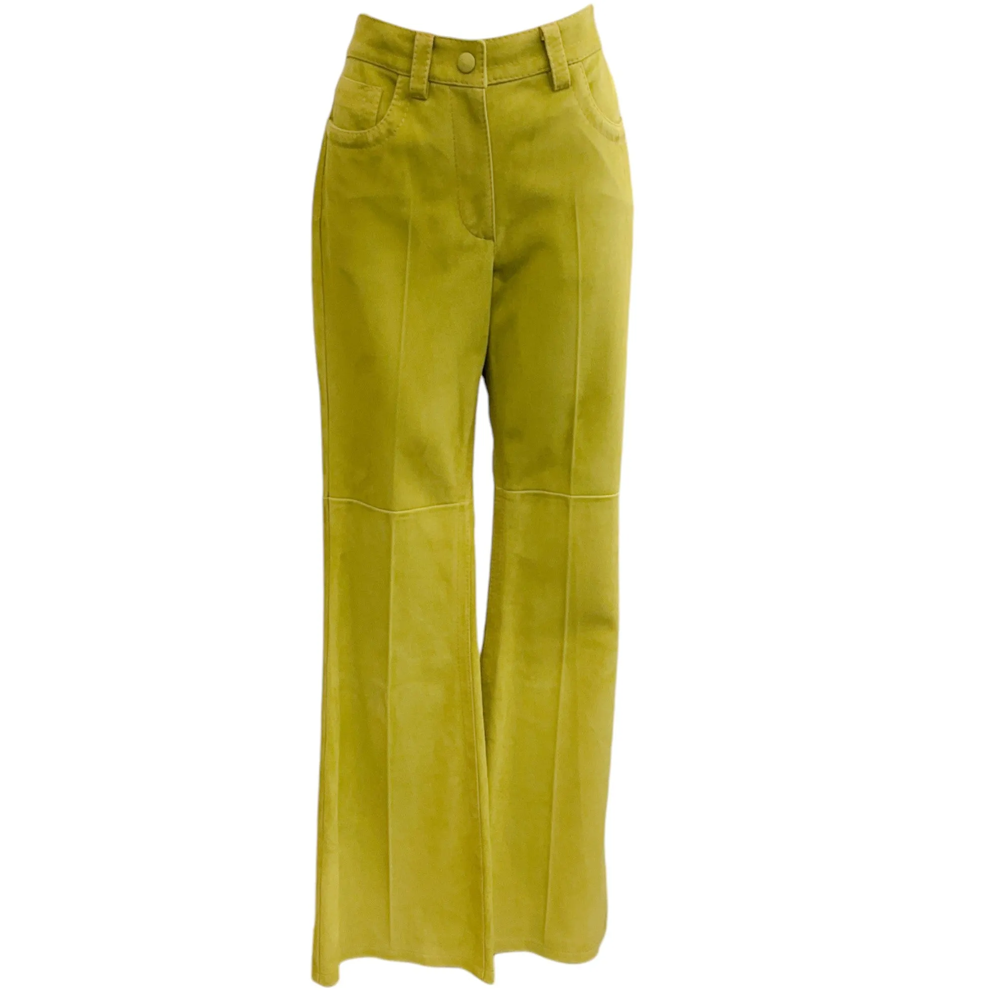 Marni Lime Green Suede Pants