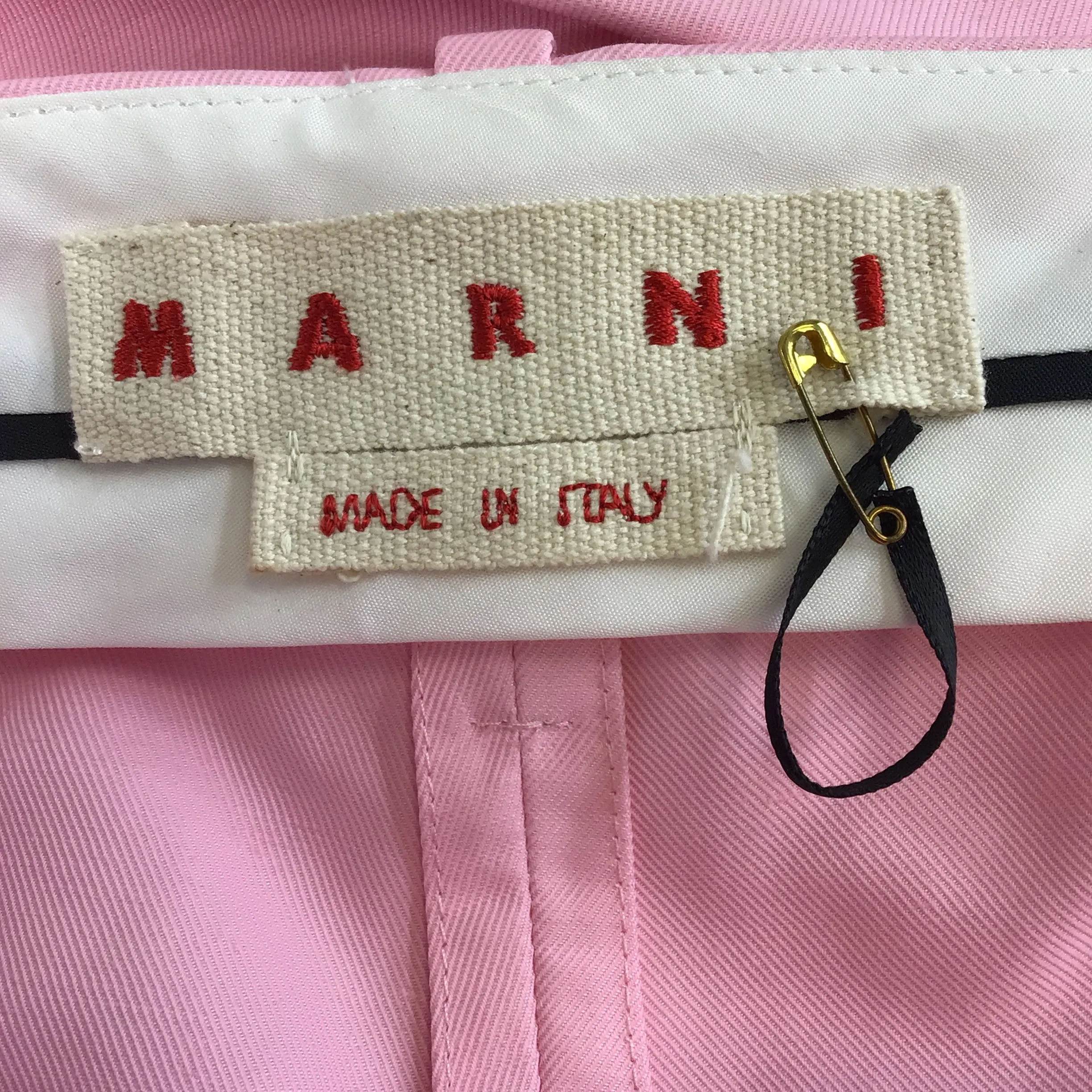 Marni Pink Logo Embroidered Cotton Pants