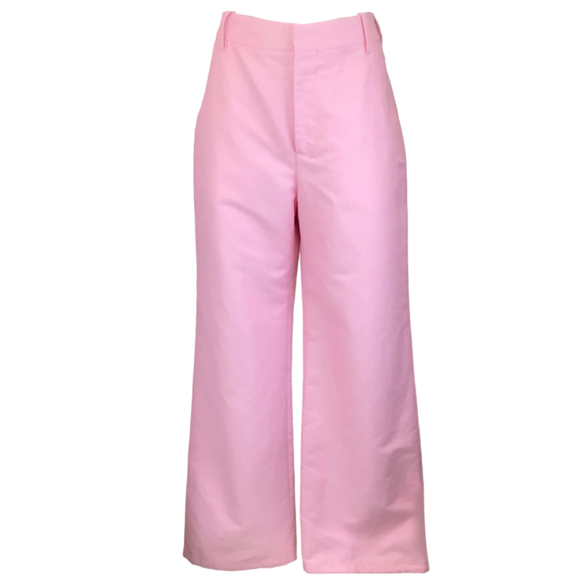 Marni Pink Logo Embroidered Cotton Pants