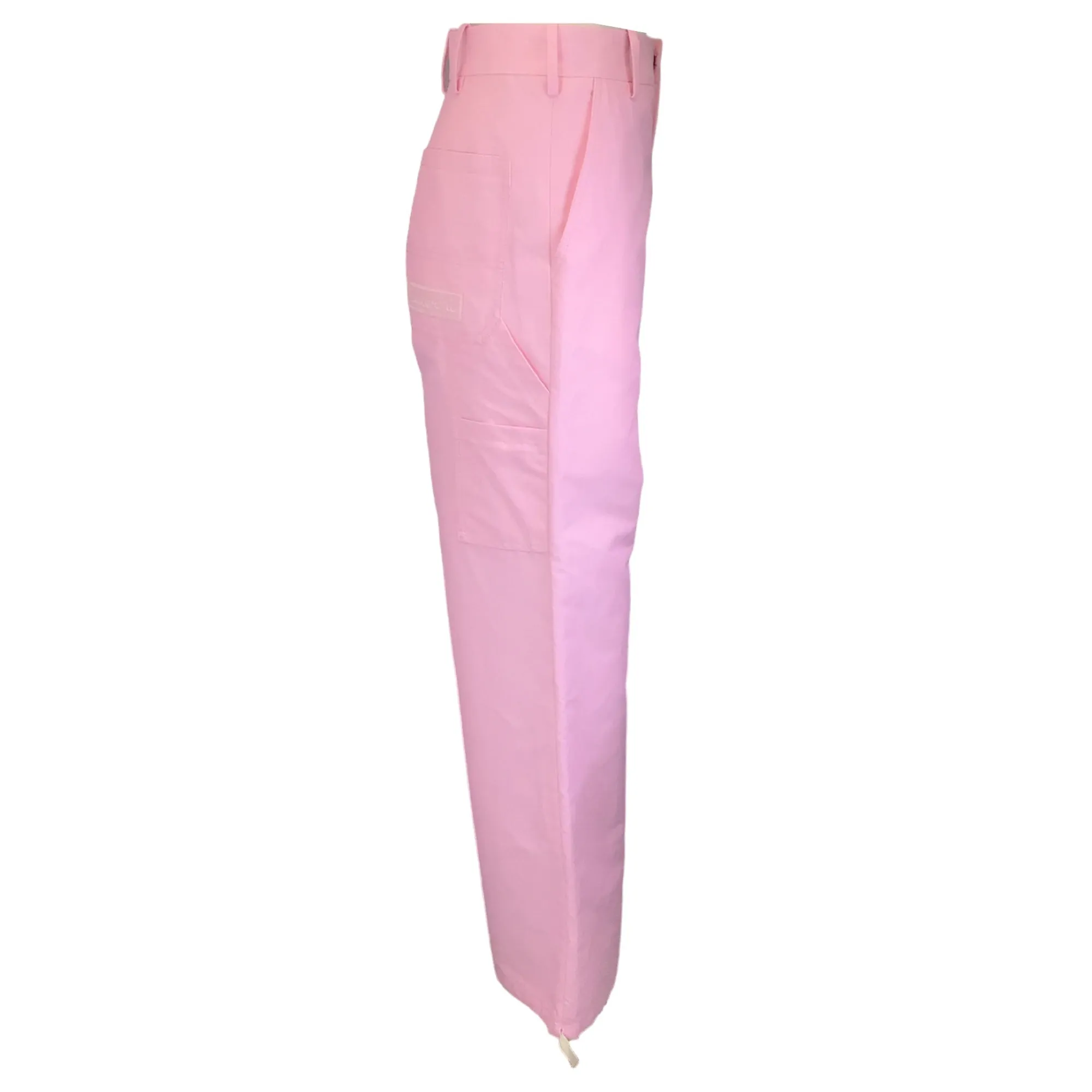 Marni Pink Logo Embroidered Cotton Pants