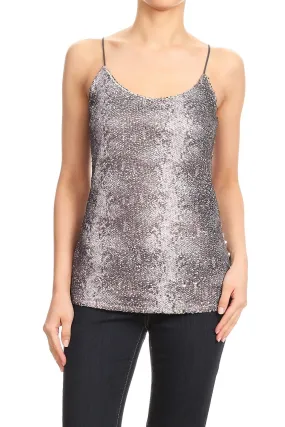 Matte Snake Print Camisole Top