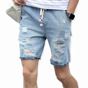 Men's cotton thin denim shorts New fashion summer male Casual short jeans Soft and comfortable casual shorts Free shipping