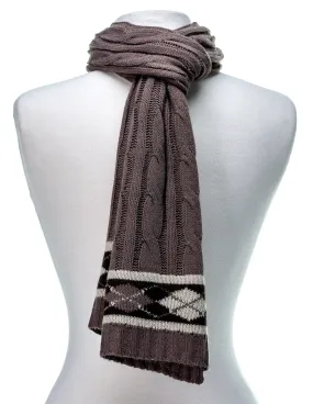 Men's Premium Cable Knit Winter Scarf