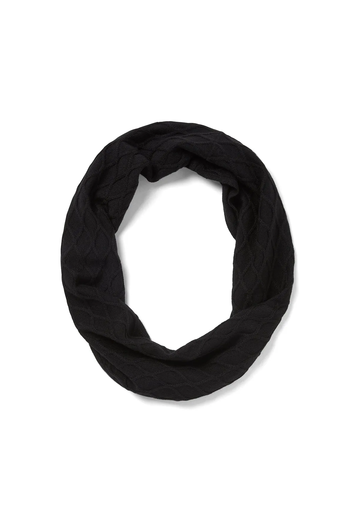 Merino Diamond Snood - Black