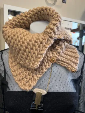 Merino Wool Cowl Beige