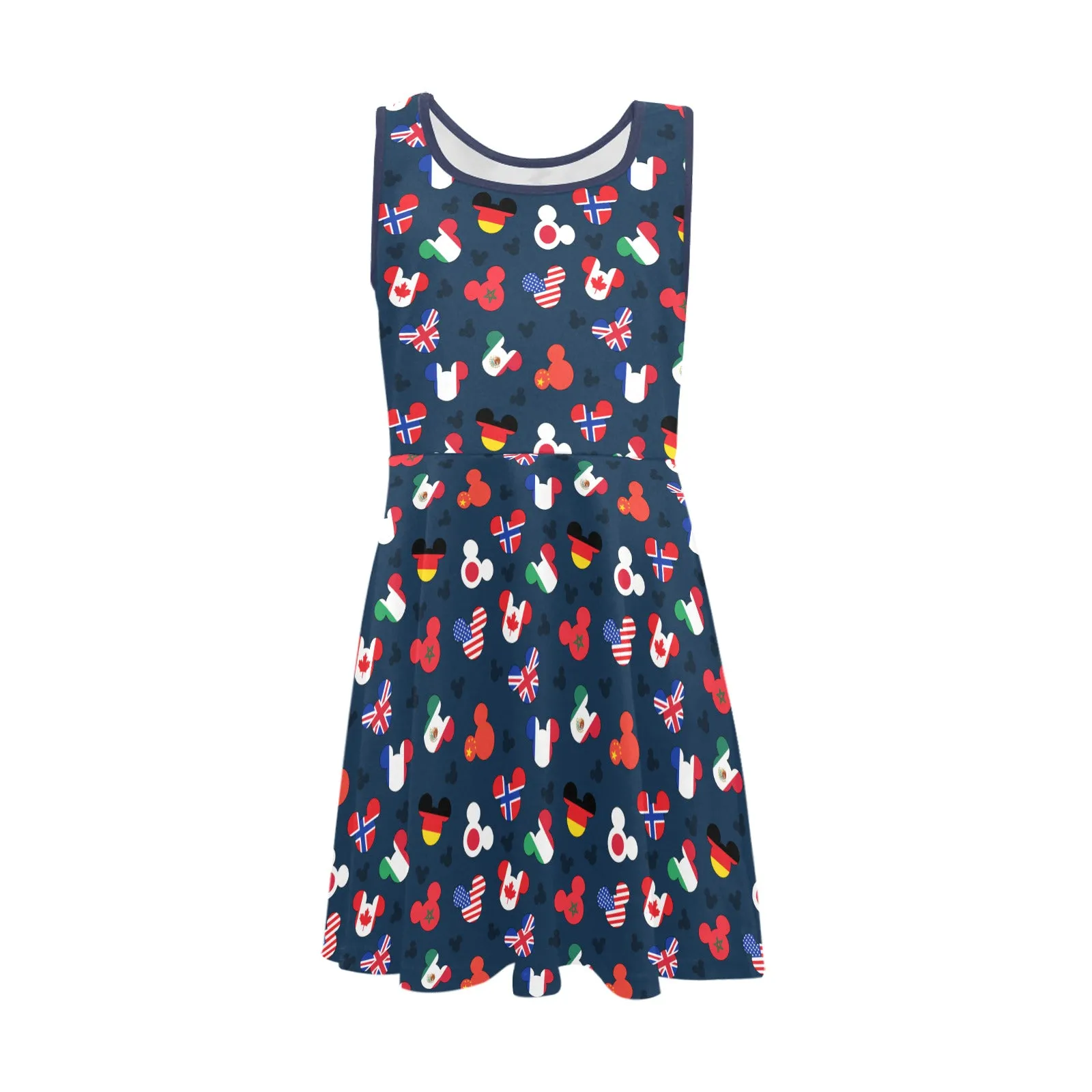 Mickey Flags Girls' Sleeveless Sundress