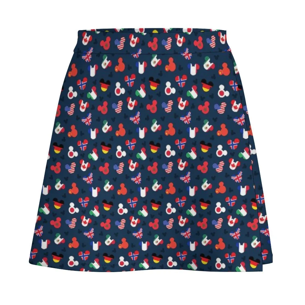 Mickey Flags Short Skirt