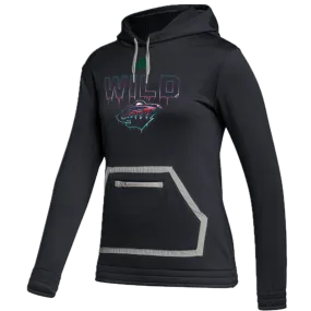 Minnesota Wild Women's adidas Black Drip Pullover Hoodie