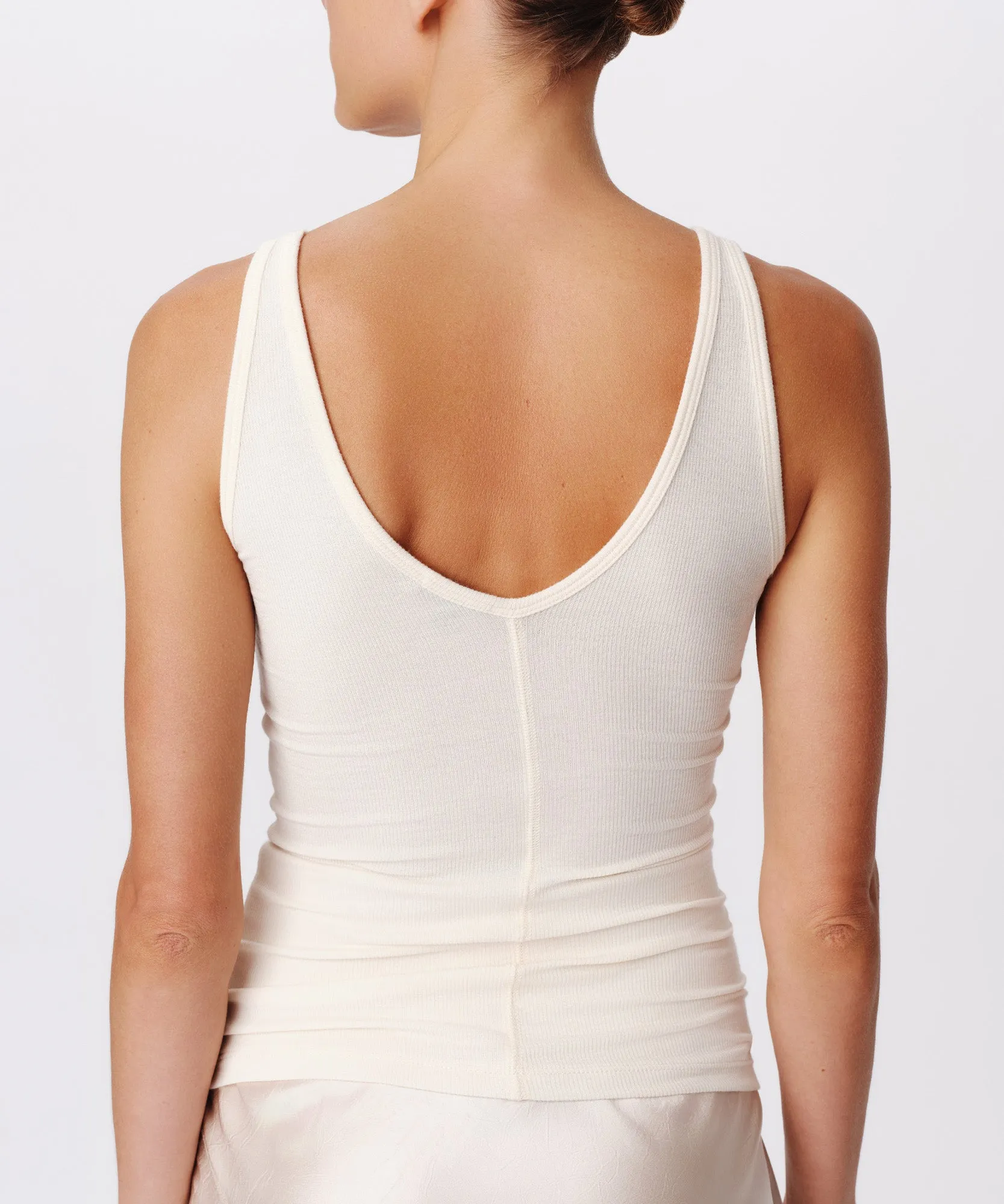 Modal Rib V-Neck Tank - Irish Cream