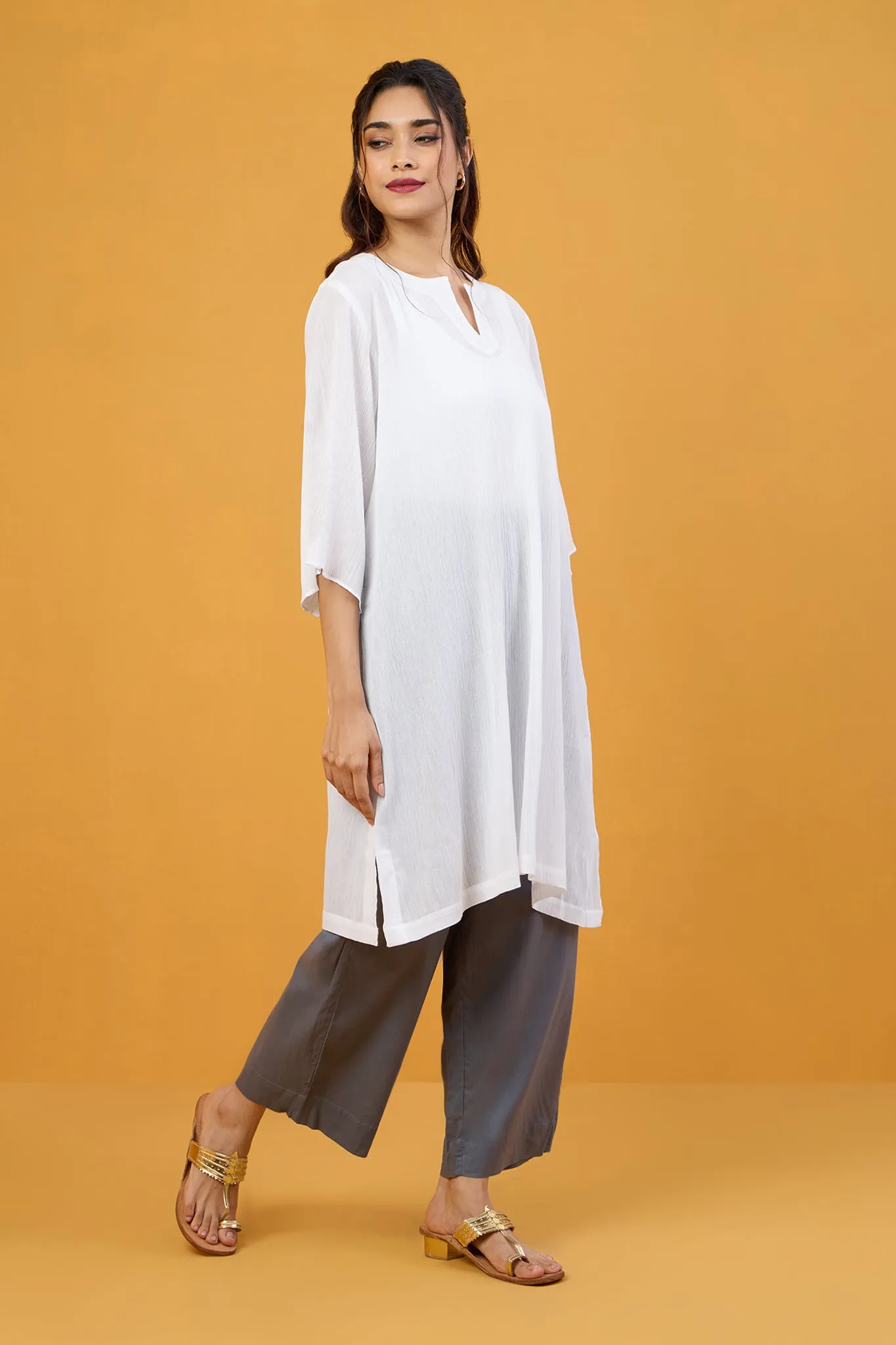 Moonlit Frost Essential Zen Tunic Kurta