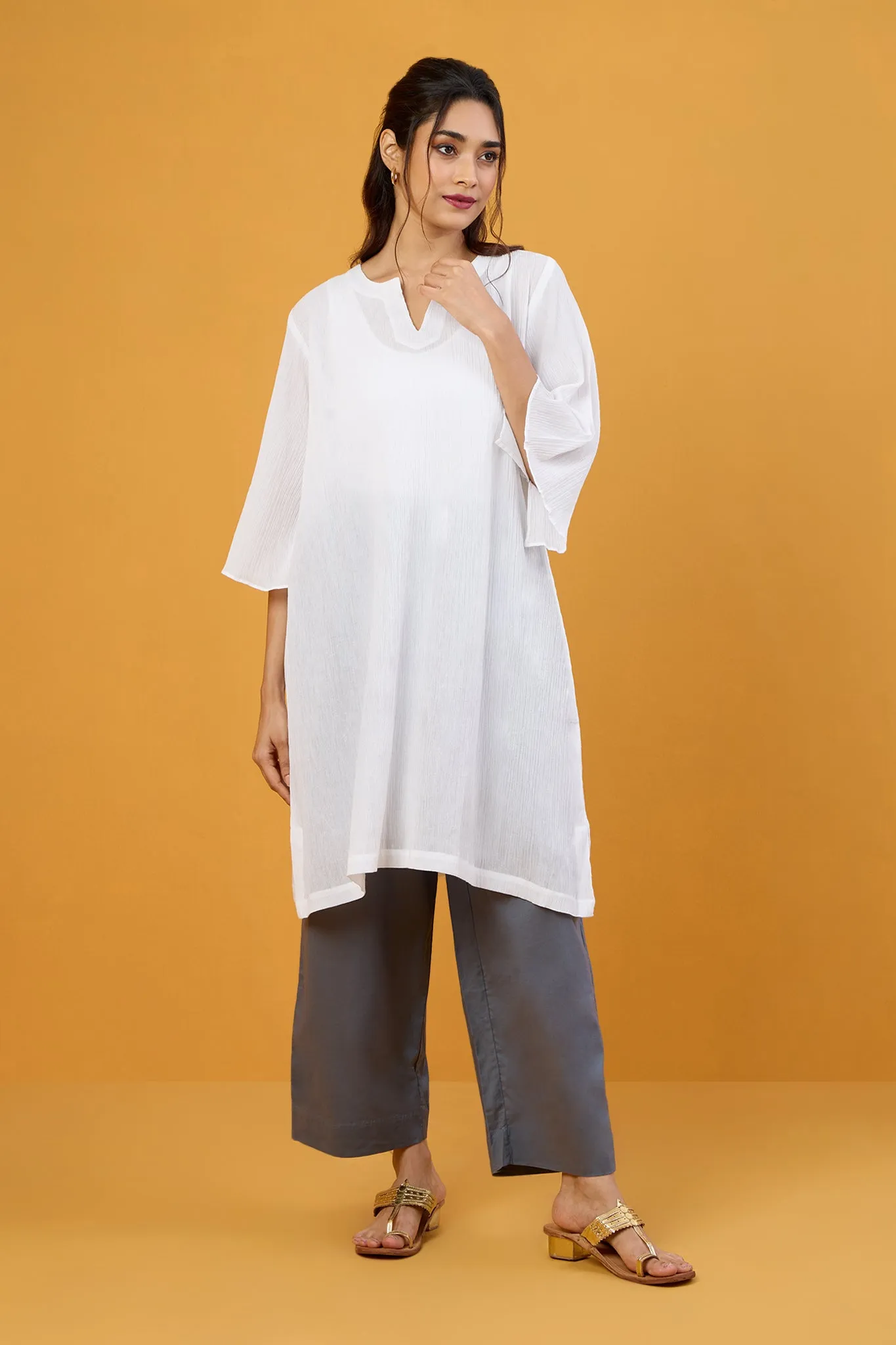 Moonlit Frost Essential Zen Tunic Kurta