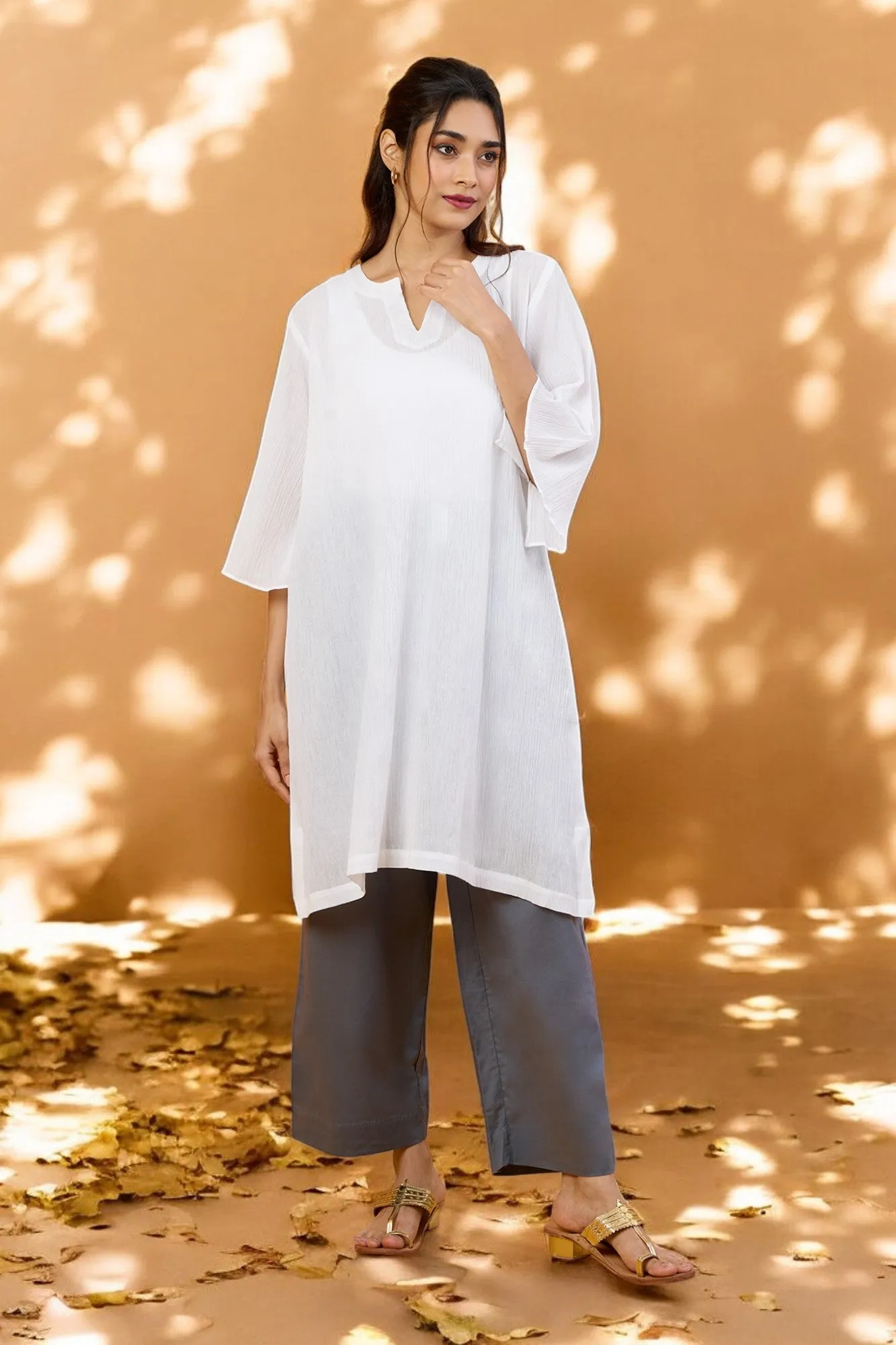 Moonlit Frost Essential Zen Tunic Kurta