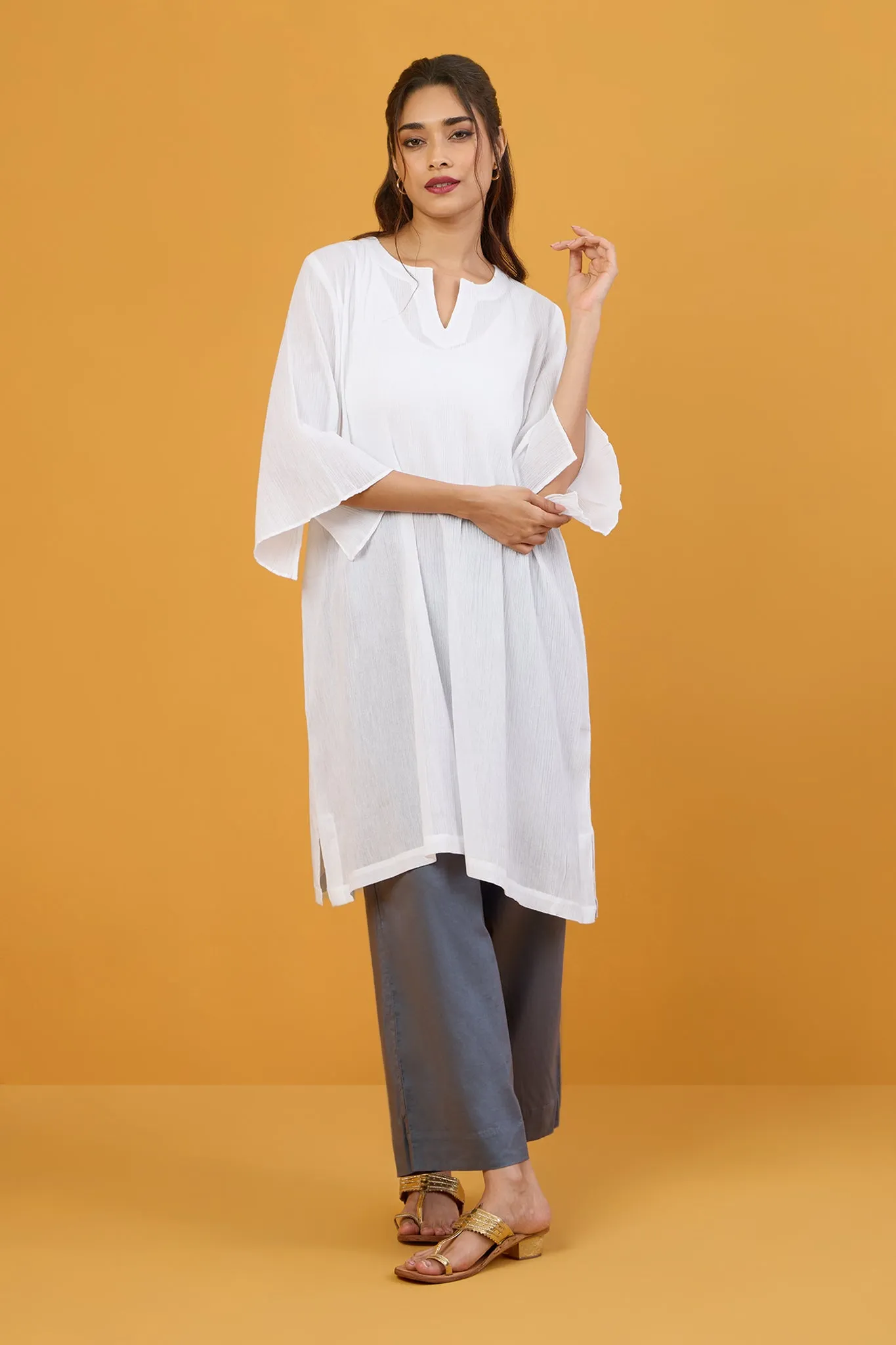 Moonlit Frost Essential Zen Tunic Kurta