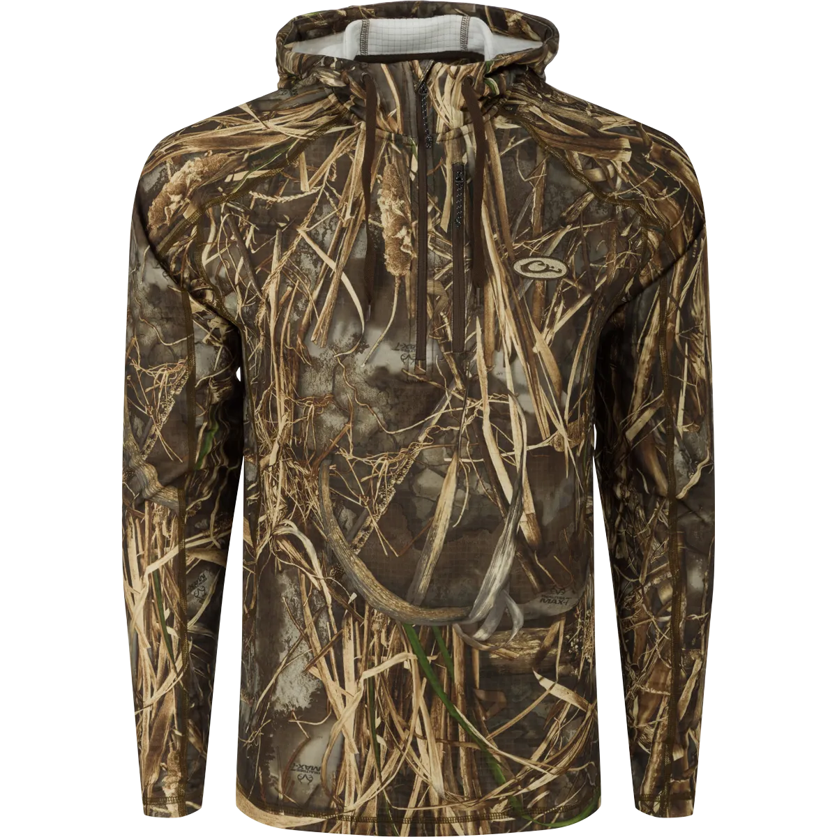 MST Breathelite Quarter Zip Camo Hooded Base Layer - Realtree