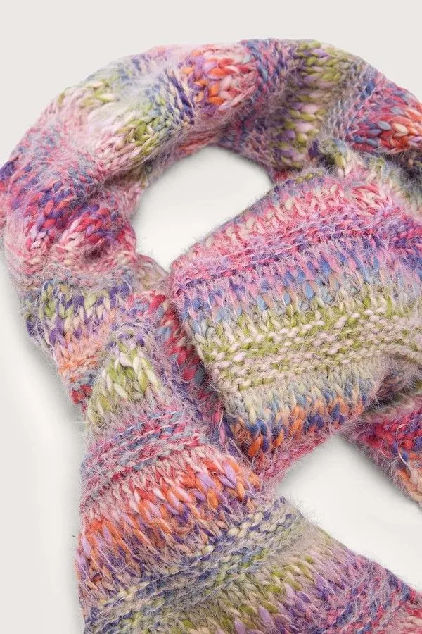 Multicolored Knit Scarf