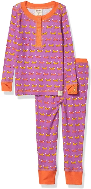 Munki Munki Fox Kids Long Johns PJ Set