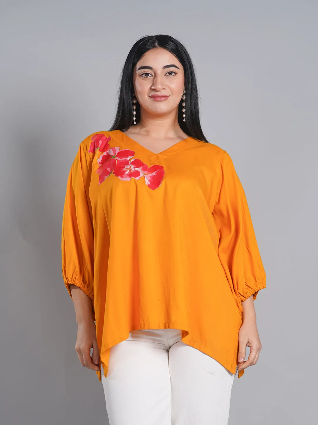 Mustard Rayon Top - PeonyPassion