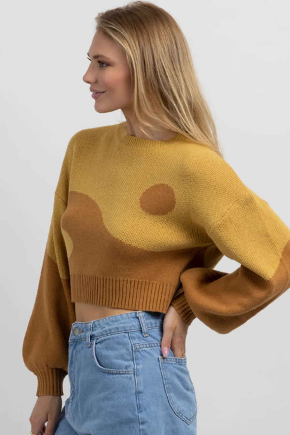 MUSTARD YIN   YANG SWEATER