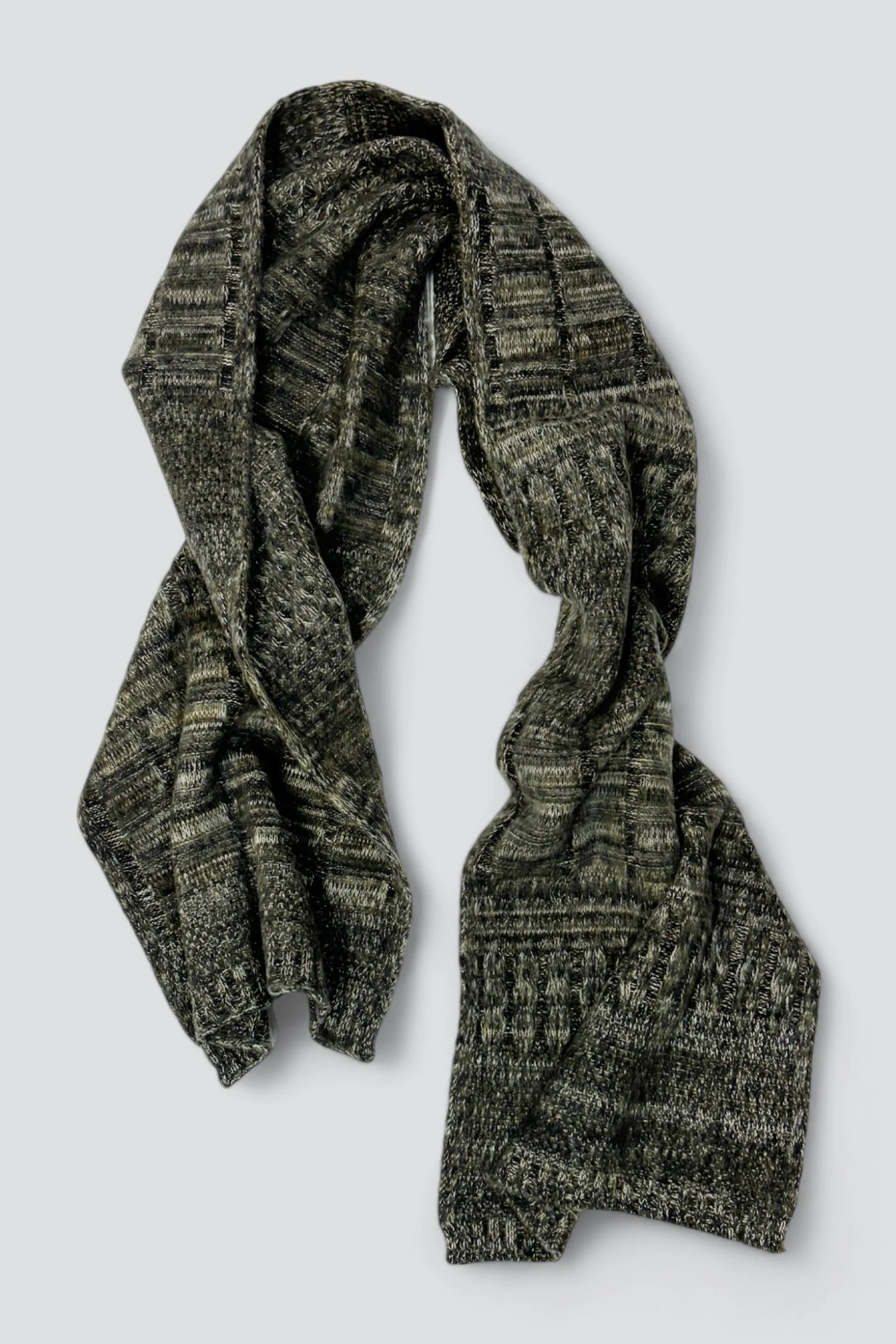 Nero/Ecru Knit Scarf