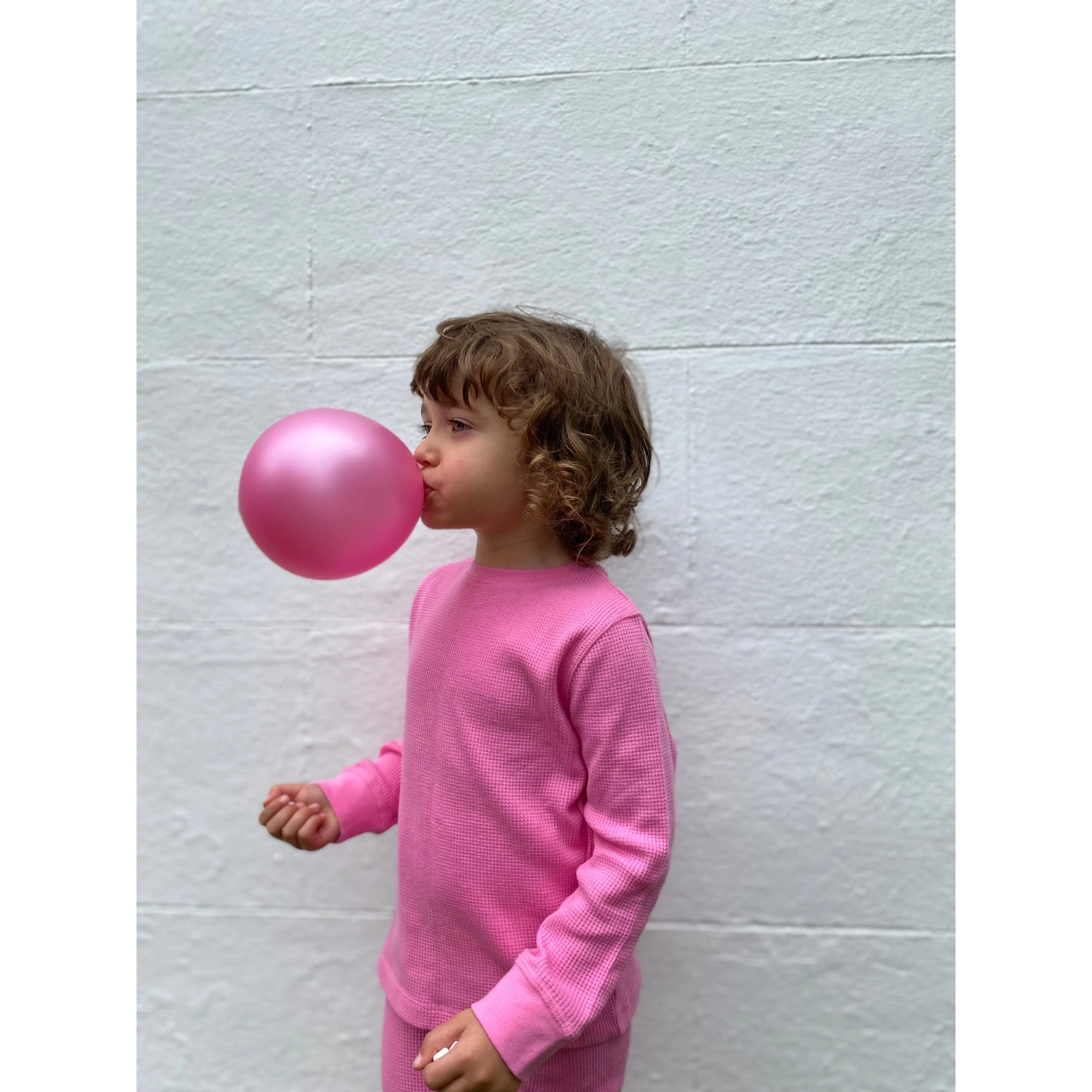 NEW Bubble Gum (Fuschia) Pink Waffle Cotton Set