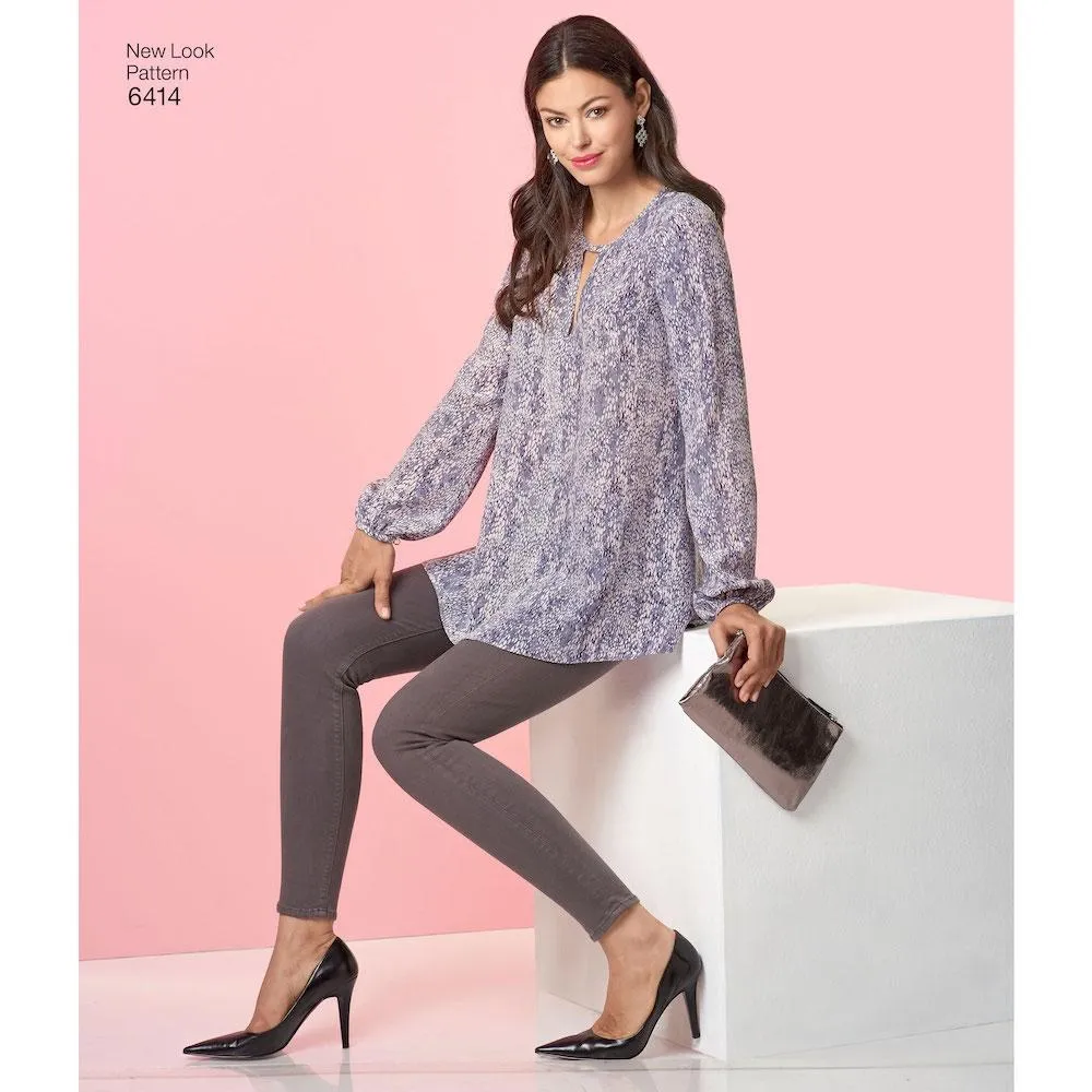 Newlook Pattern 6414 Misses' Tunic and Top with Neckline Variations