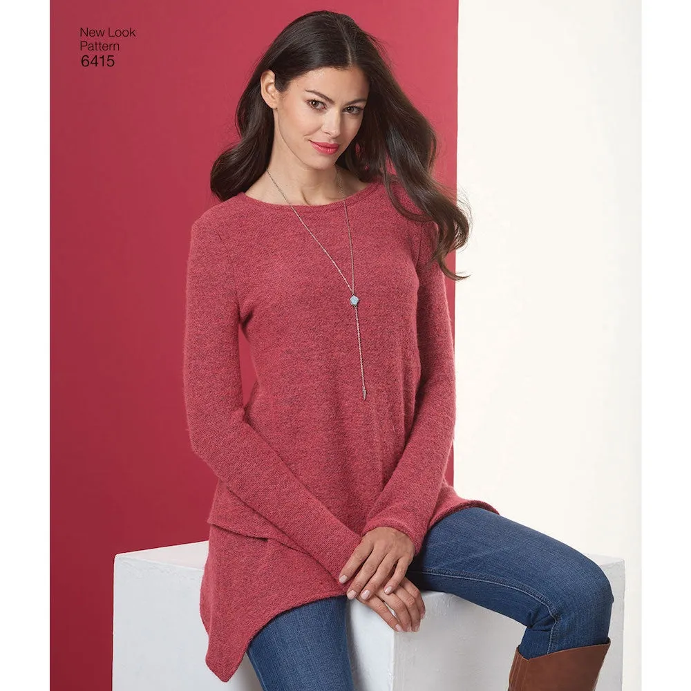 Newlook Pattern 6415 Misses' Knit Tunics