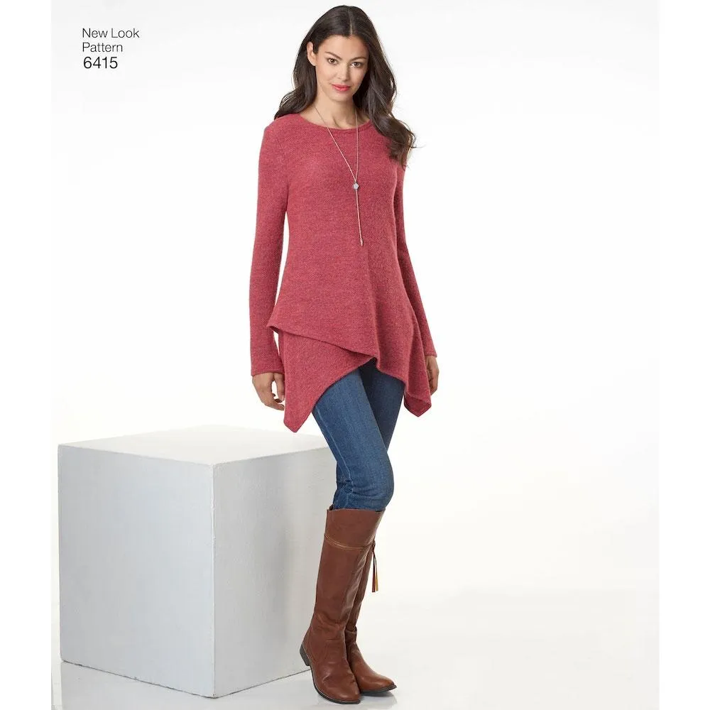 Newlook Pattern 6415 Misses' Knit Tunics