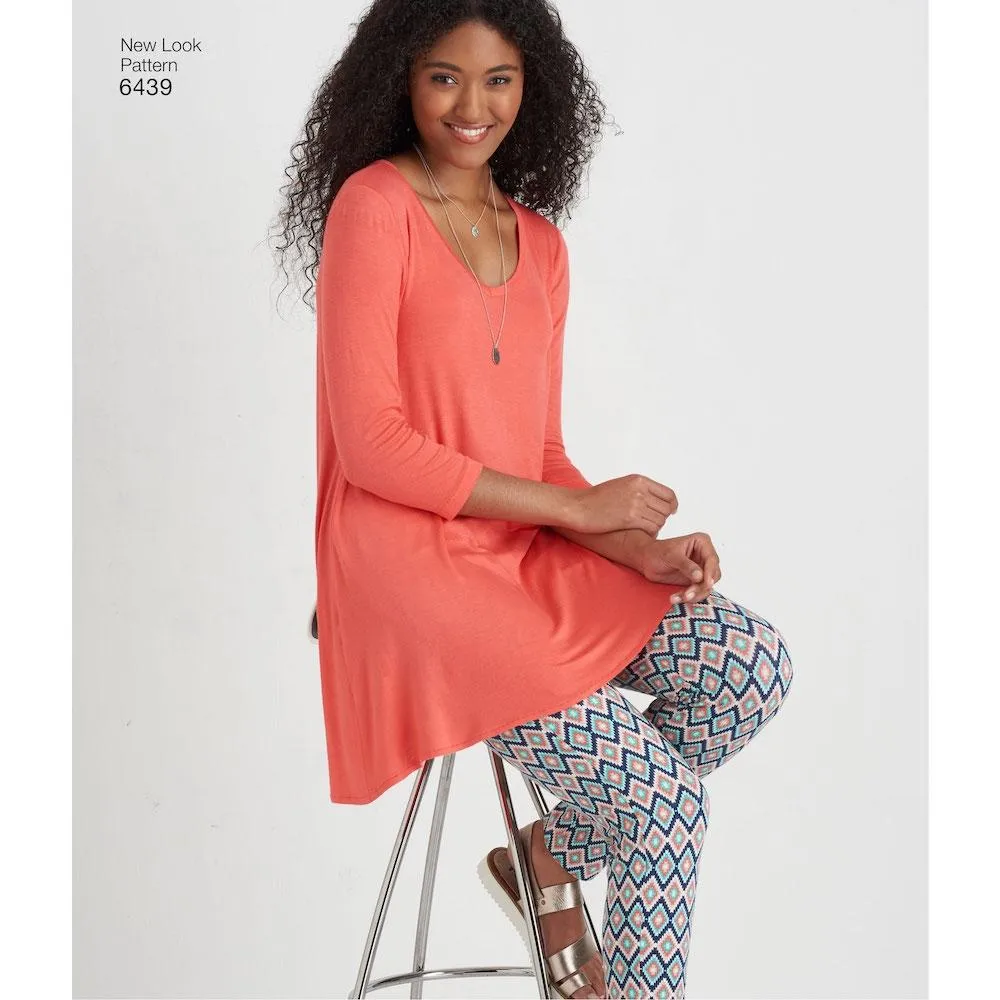 Newlook Pattern 6439 Misses' Knit Tunics with Leggings